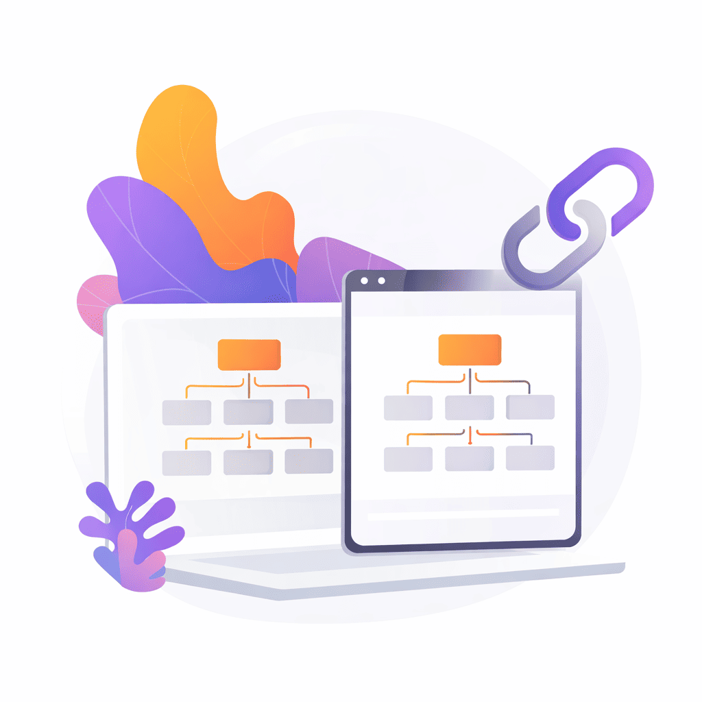 Illustration showing how a backlink passes authority and trust into a website, supporting search visibility.