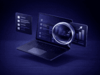 An illustration of a professional SEO consultancy workspace with audits, analysis, and strategic insights.