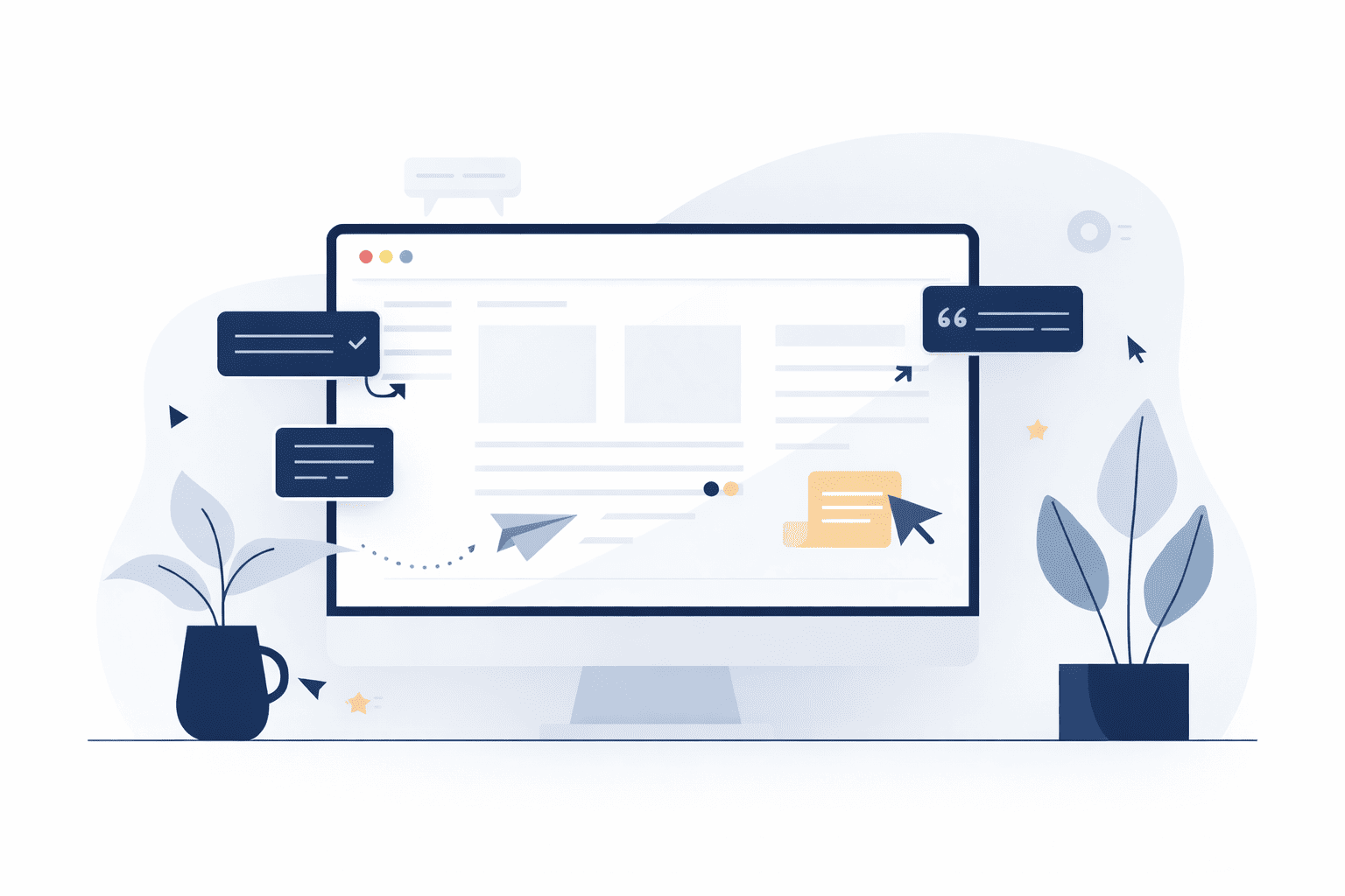 Visual example of clean website layout illustrating practical website copywriting tips.